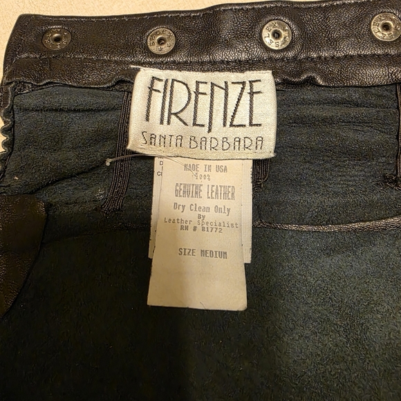 ​🖤 Vintage Black Leather Corset Style Crop Top by Firenze 🖤 - Picture 8 of 16